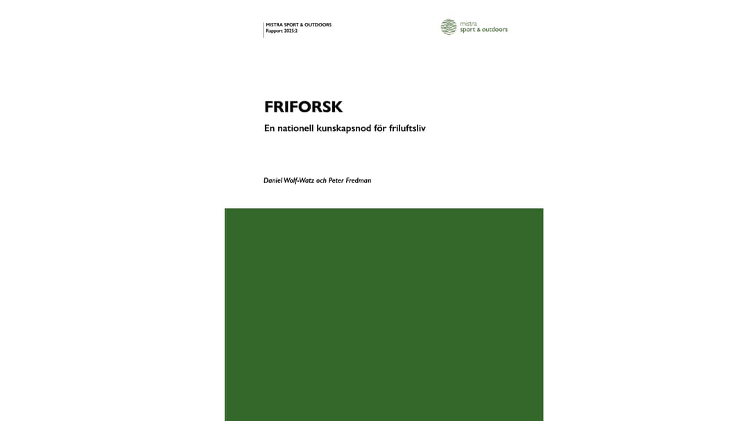 Omslag till rapport Friforsk